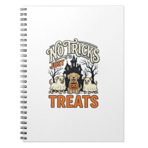 Carnet Pas de tours juste des friandises Halloween Chien