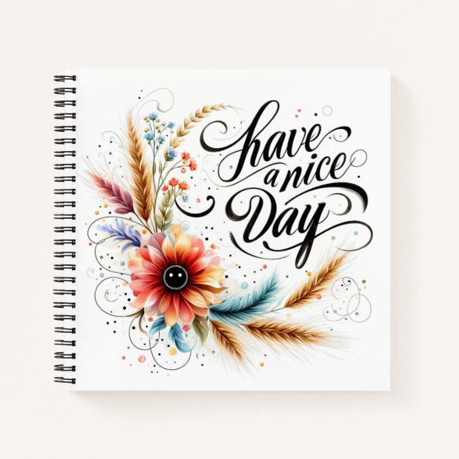 Carnet Passez une bonne journée fleurie (Devant)