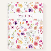 Pastel Blooms Journal-Watercolor Fleur sauvage de 