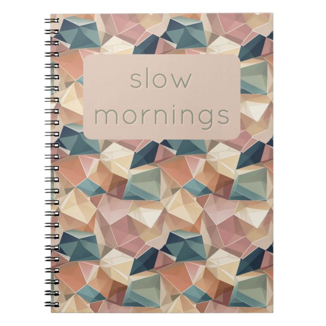 Carnet Pastel Geometric Pop | Muted Custom Notebook (Devant)