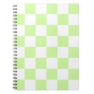 Carnet Pastel Green À damiers En vichy Motif