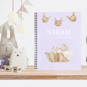 Carnet Pastel Moderne Purple Cadeau Bébé Pour Maman À Êtr