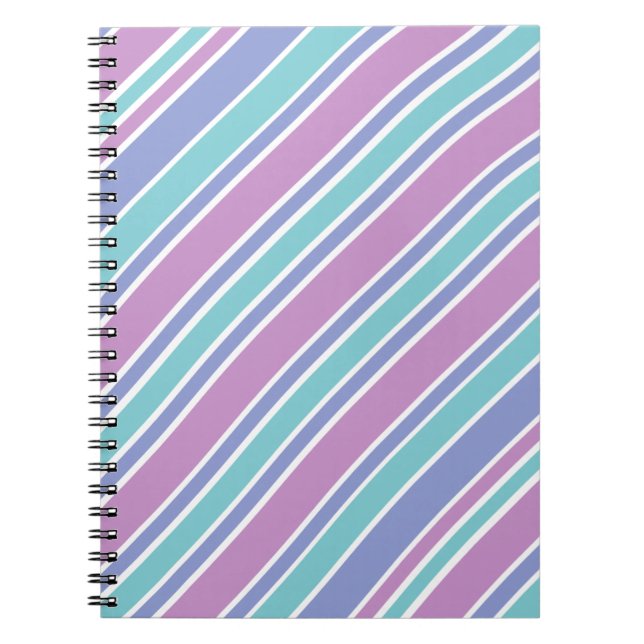 Carnet Pastel Motif rayé (Devant)