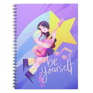 Carnet Pastel Musique à thème avec Star & Cute Girl