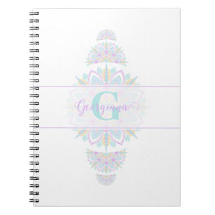 Carnet Pastel Personnalisé Rainbow Ornamental Dot Mandala