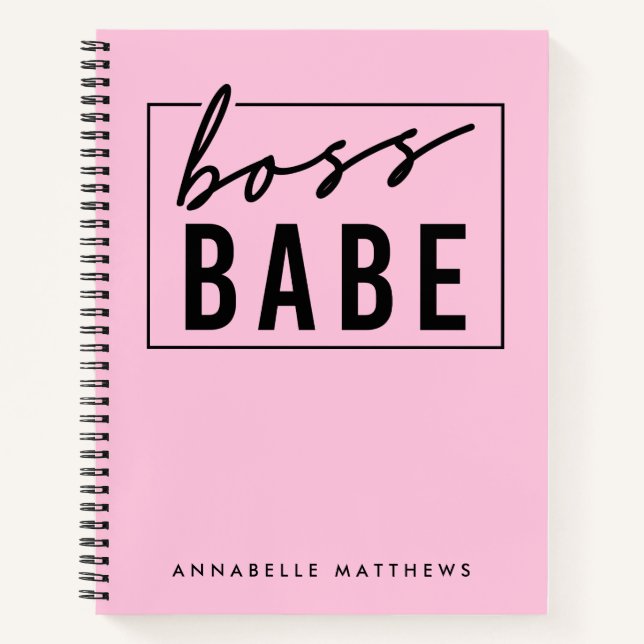 Carnet Pastel Pink Girl Boss Babe Propriétaire d'entrepri (Devant)