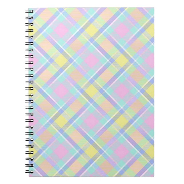 Carnet Pastel plaid (Devant)