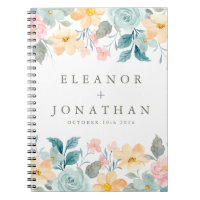 Pastel Turquoise rose Aquarelle Floral Personnalis