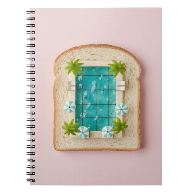 Carnet Pastel Vaporwave Pool Toast (Devant)
