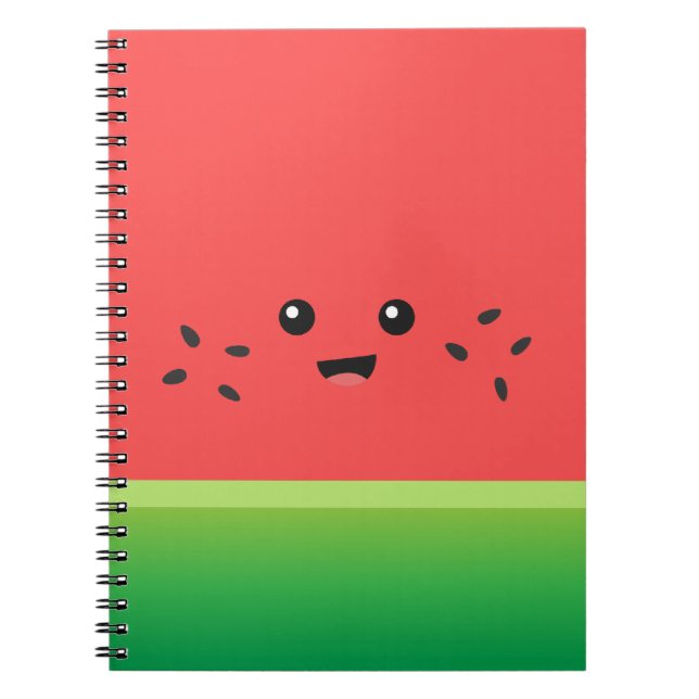Carnet Pastèque mignonne, heureuse et joyeuse (Devant)
