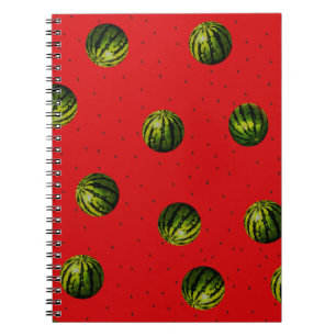 Carnet pastèque rouge et graines