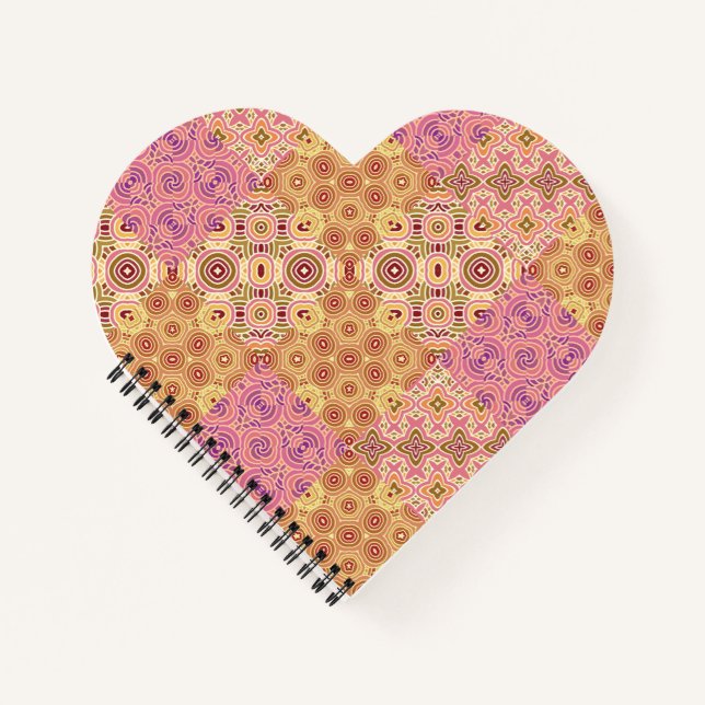 Carnet Patchwork Géométrique Rétro  (Devant)