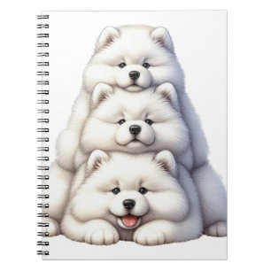 CARNET PÂTE DE CHIENS SAMOYENS BLANCS