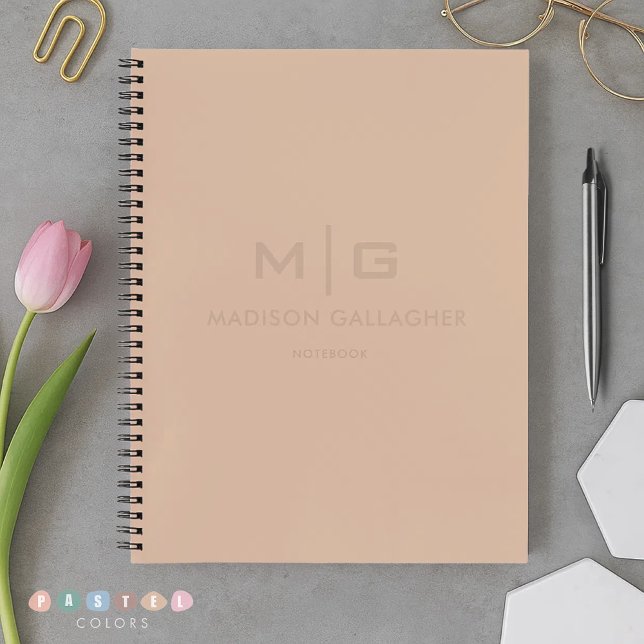 Carnet Pâte Douce Lumière Solide Beige Rose Pêche (Solid Soft Light Paste Peach Beige Pink Notebook
)