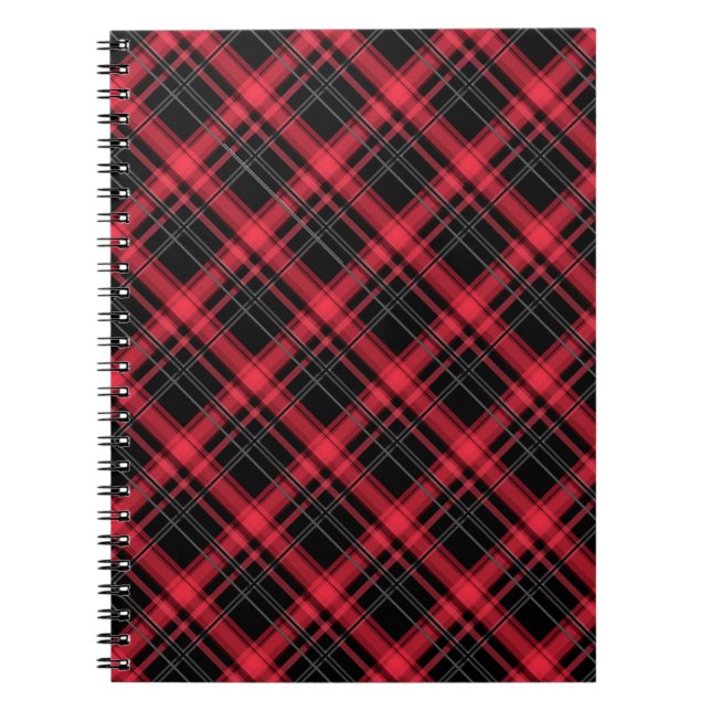 Carnet Pâte rayée en tartan à damiers plaid transparent (Devant)