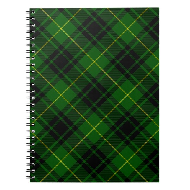 Carnet Pâte verte de tartan MacArthur (Devant)