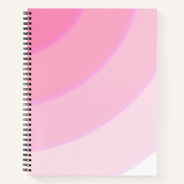 Carnet Pâtel motif à flûte foncé rose (Devant)