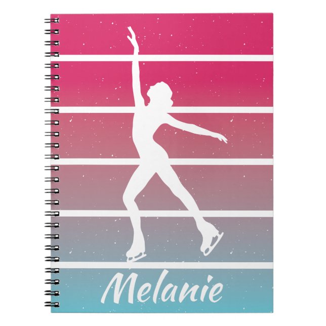 Carnet "Patinage artistique" patinage sur glace nom perso (Devant)