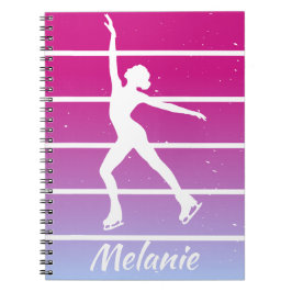 Carnet "Patinage artistique" patinage sur glace nom perso