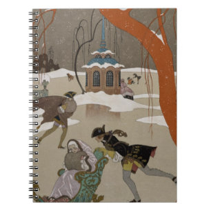 Carnet Patinage de glace sur le lac congelé