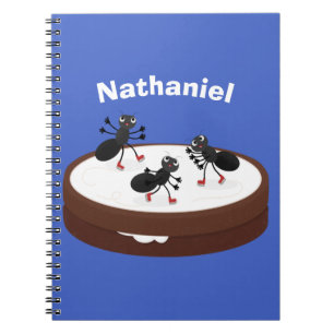 Carnet Patinage sur glace de fourmis joyeuses sur dessin