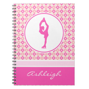 Carnet Patineur artistique Checkered rose de diamants