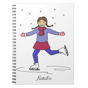 Carnet Patineur artistique de fille de patinage de glace