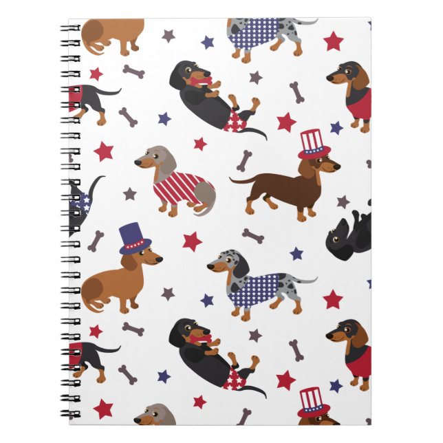 Carnet Patriotique Dachshund (Devant)