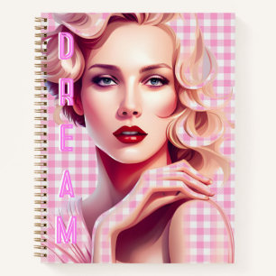 Carnet Patron de fille rose de rêve