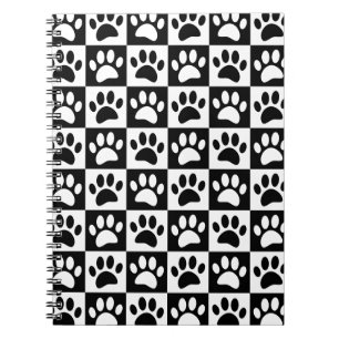 Carnet Patrouilles De Chien Noir Et Blanc En Carré Person
