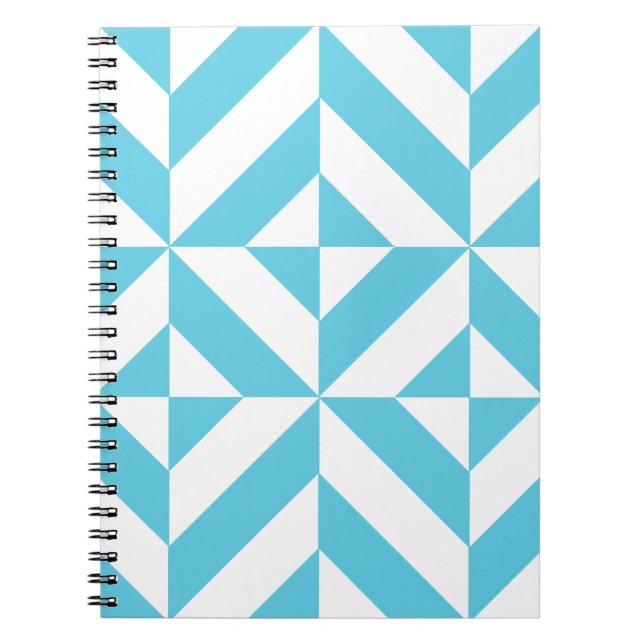 Carnet Patters de Ocean Blue Geometric Deco (Devant)
