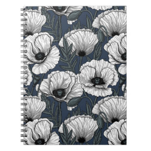 Carnet Pavot blanc sur la marine