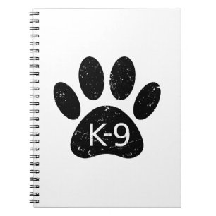 Carnet Paw Chien en Perdu Grunge K-9