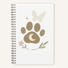 Carnet Paw Mémorial avec Lune & Papillon - Sympathie