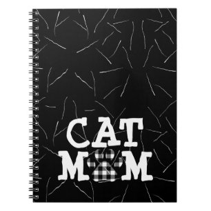 Carnet Pawprint maman chat avec poils de chat