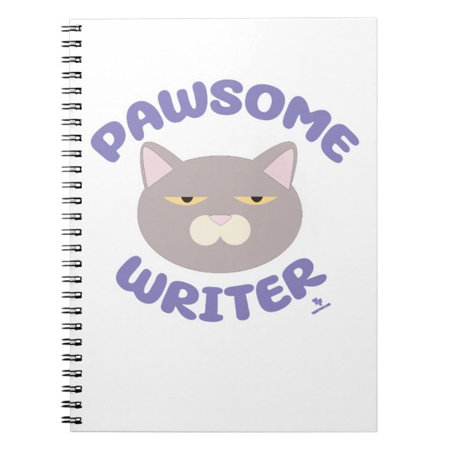 Carnet Pawsome Writer Fun Kitty Cartoon (Devant)