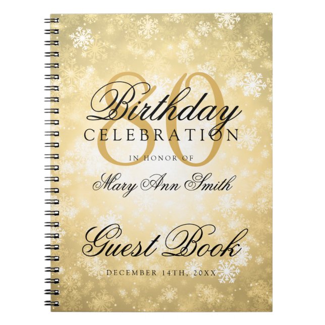 Carnet Pays des merveilles d'hiver d'or d'anniversaire de (Devant)