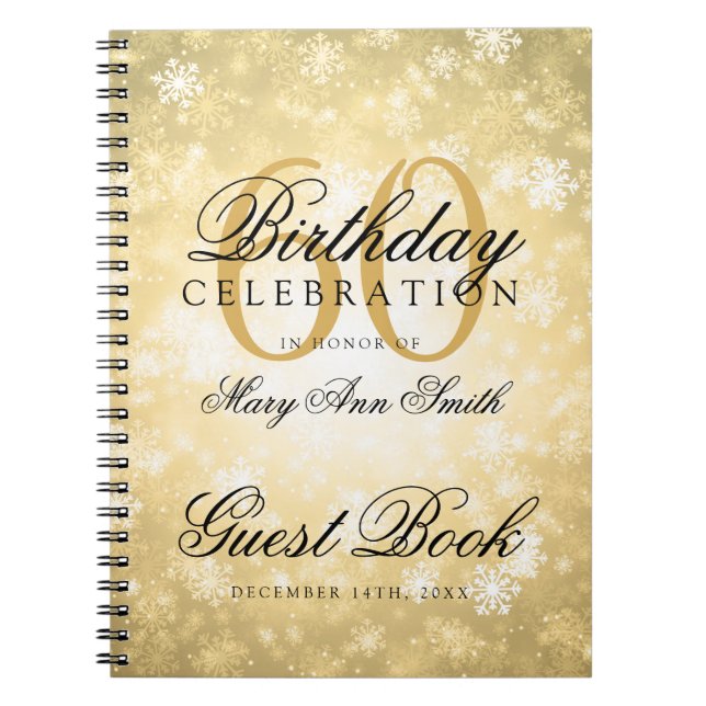 Carnet Pays des merveilles d'hiver d'or d'anniversaire de (Devant)