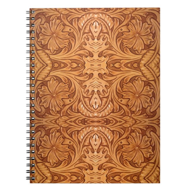 Carnet Pays rustique style sud-ouest cuir occidental (Devant)