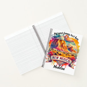 Carnet Paysage animé du Nouveau-Mexique au coucher du sol