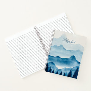 Carnet Paysage de montagne aquarelle