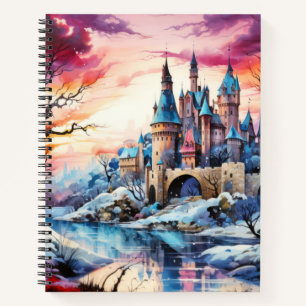 Carnet Paysage du château Concept Paysage coloré Abstrait