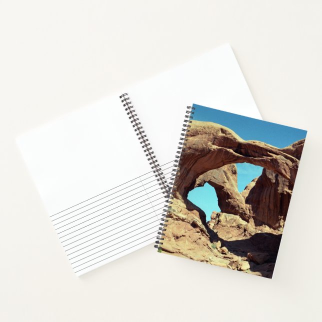 Carnet Paysage du désert de Double Arch Utah (Intérieur)