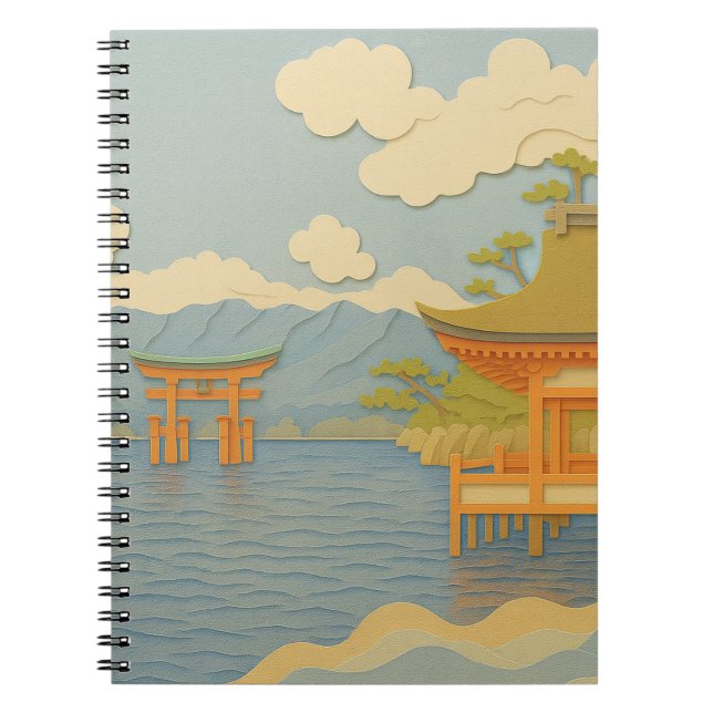 Carnet Paysage JAPONAIS | Itsukushima | Découpage du papi (Devant)