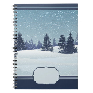 Carnet Paysage Snowy Blue