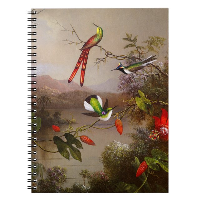 Carnet Paysage tropical avec dix colibris (Devant)