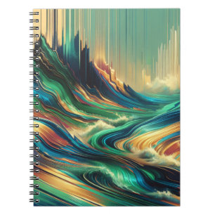 Carnet paysager de l'onde océanique Abstraite