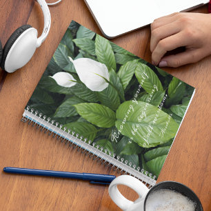 Carnet Peace Lily Aristote Philosophie Sagesse Quotee