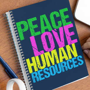 Carnet Peace Love Ressources humaines Gestionnaire de bur