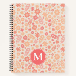 Carnet Peach Airy Fleur sauvage Meadow Motif